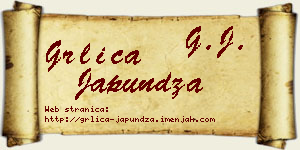 Grlica Japundža vizit kartica
